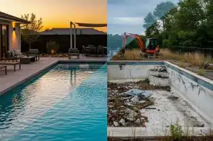 cost of keeping vs removing your old pool